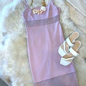 Soft Purple Mesh Midi Dress - Fashion Nova - Size Small